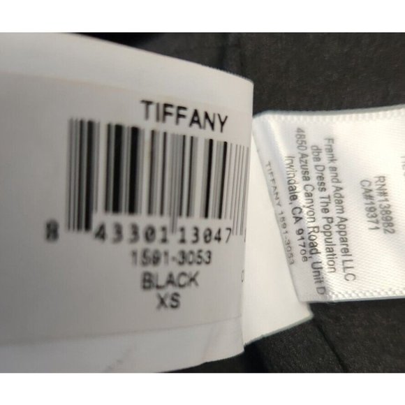 NWT The Population One Shoulder Little Black Dress Sz XS - Picture 8 of 9